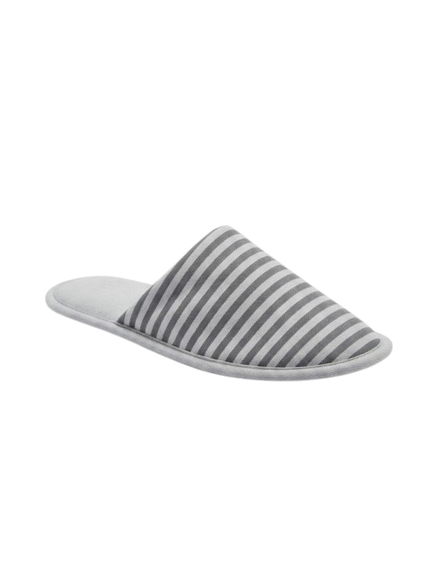 Image for Men's Striped Slippers,Grey
