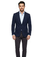 Image for Men's Plain Solid Blazer,Navy