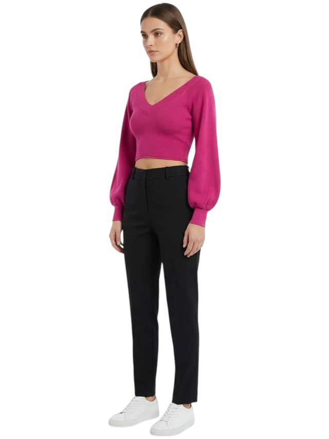 Image for Women's Plain Solid Top,Hot Pink