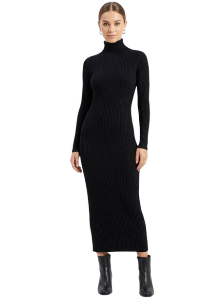 Image for Women's Ribbed Dress,Black