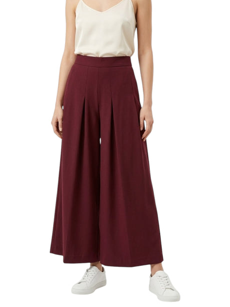 Image for Women's Plain Solid Pant,Burgandy