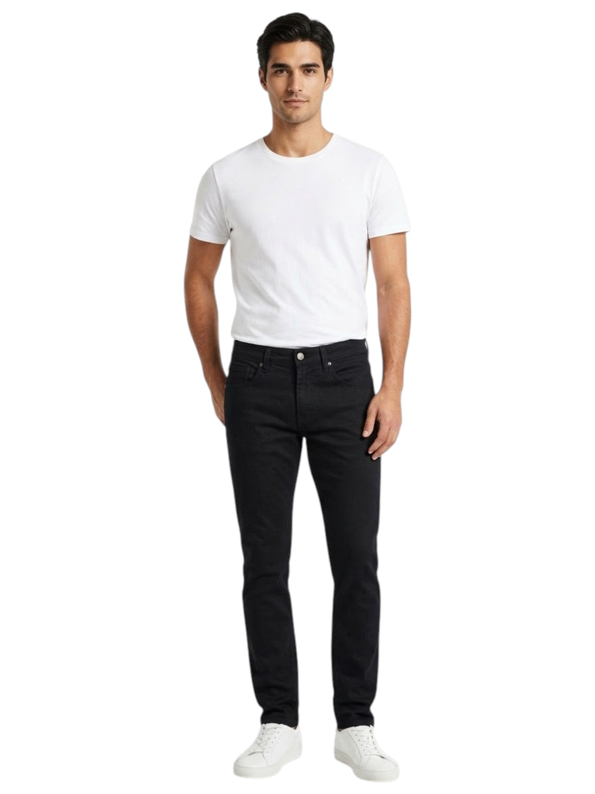 Image for Men's Plain Solid Jeans,Black