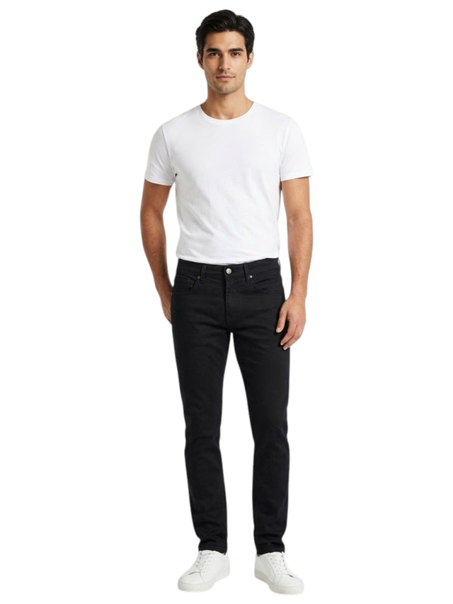 Image for Men's Plain Solid Jeans,Black
