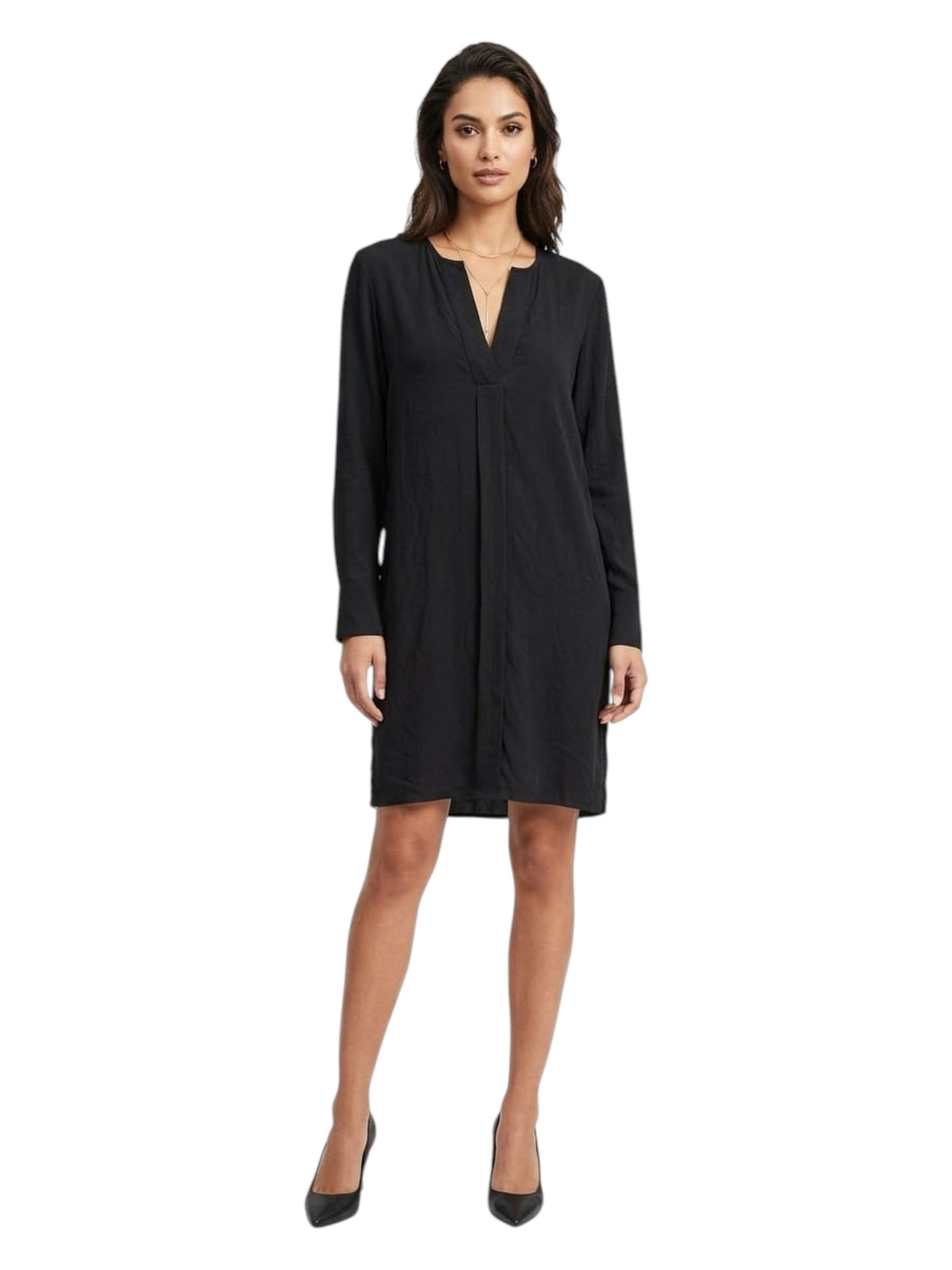 Image for Women's Plain Solid Dress,Black