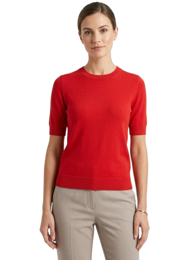 Image for Women's Plain Solid Top,Red