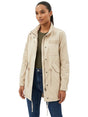Image for Women's Plain Solid Jacket,Beige