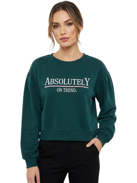 Image for Women's Printed Sweaters,Green