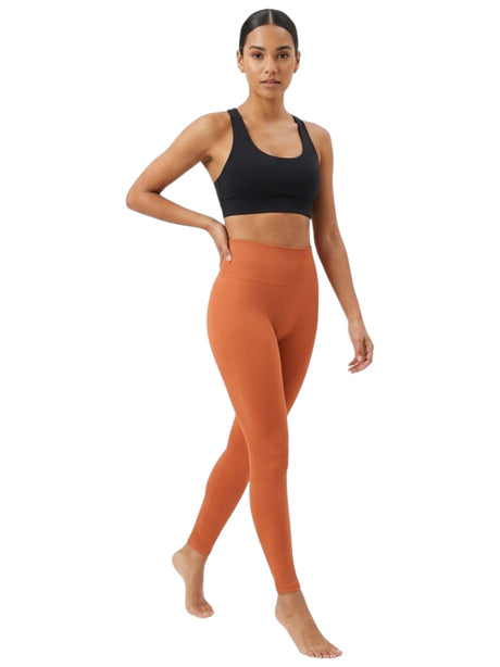 Image for Women's Ribbed Legging,Orange