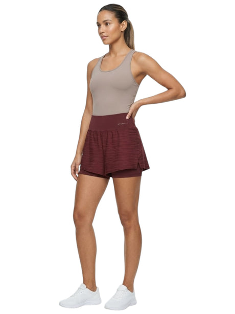 Image for Women's Textured Sport Short,Burgandy
