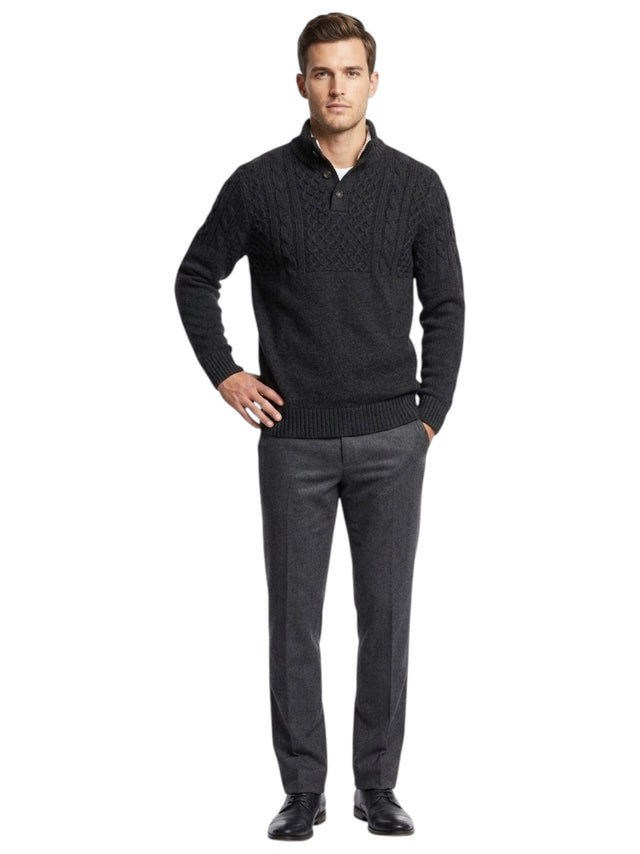Image for Men's Knitted Sweaters,Black