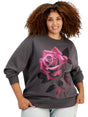 Image for Women's Floral Perinted Sweaters,Grey