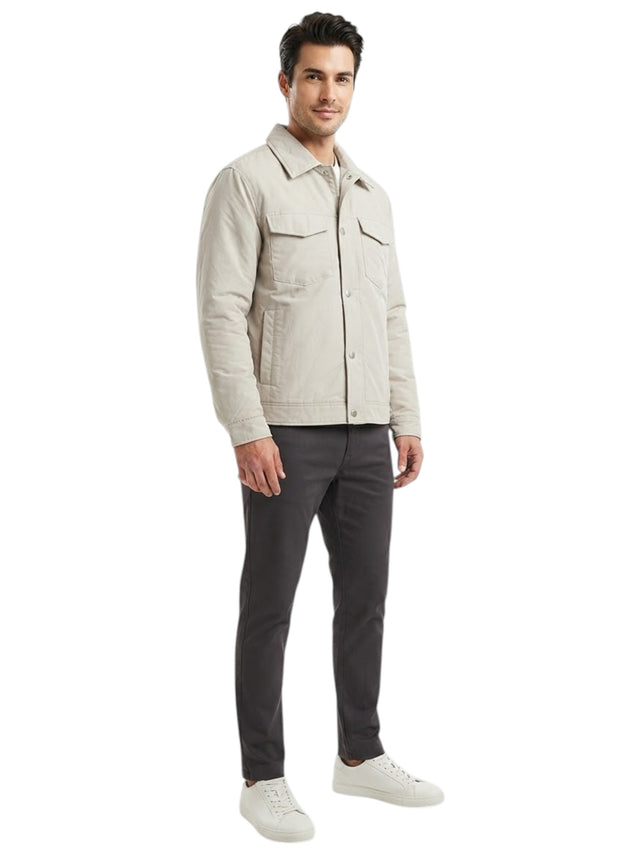 Image for Men's Plain Velvet Jacket,Beige