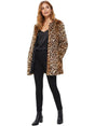 Image for Women's Printed Faux Fur Coat,Tiger