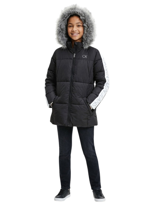Image for Kids Girl's Brand Logo Printed Jacket,Black