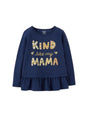 Image for Kids Girl's Printed Top,Navy
