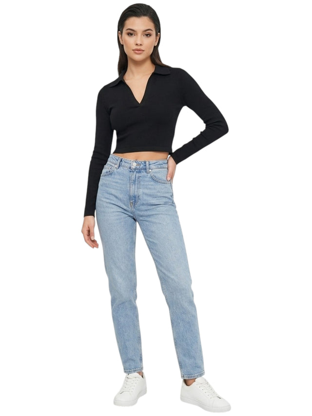 Image for Women's Ribbed Top,Black