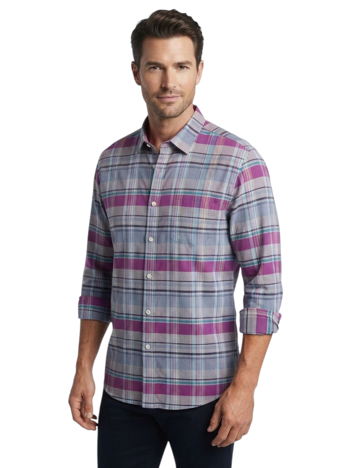 Image for Men's Printed Dress Shirt,Multi
