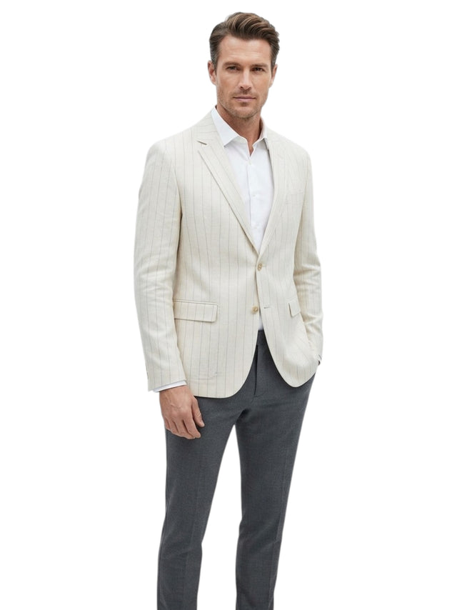 Image for  Men's Printed Blazer,Light Beige