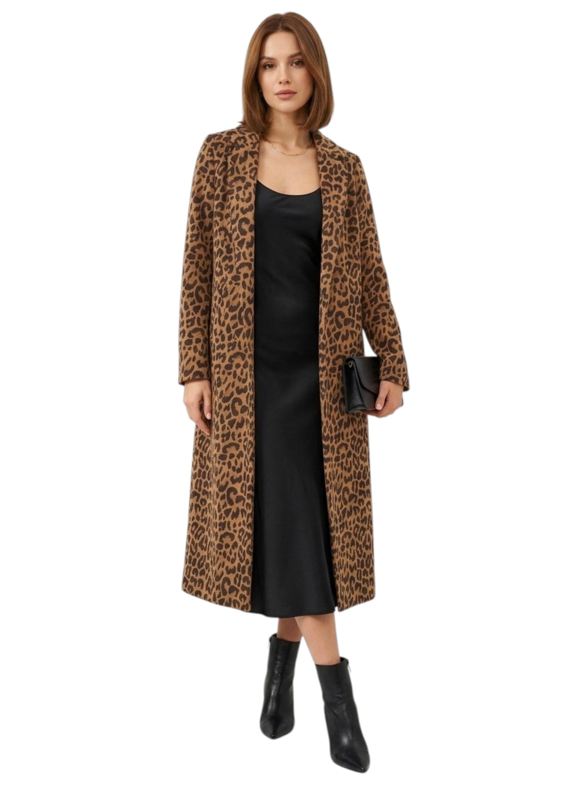 Image for Women's Printed Coat,Brown