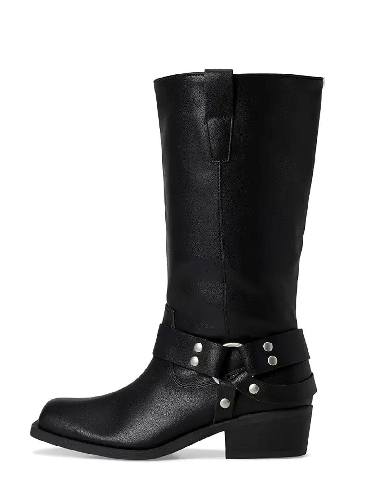 Image for Women's Plain Belt High Boots,Black
