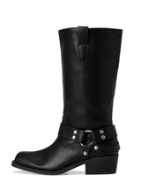 Image for Women's Plain Belt High Boots,Black