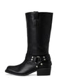 Image for Women's Plain Belt High Boots,Black