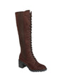 Image for Women's Textured Jenicca Boots,Dark Brown