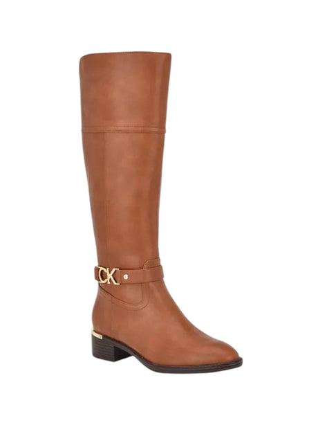 Image for Women's Logo Patched High Boots,Brown