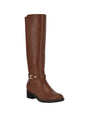 Image for Women's Logo Patched High Boots,Brown