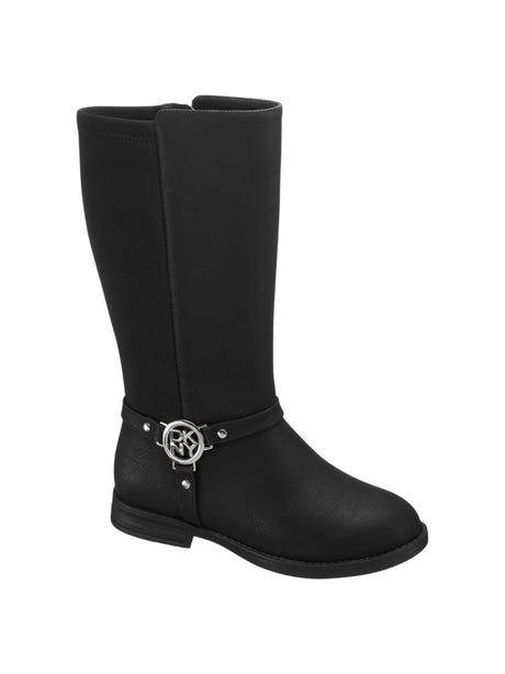 Image for Kids Girl's Logo Patched Boots,Black