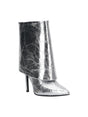 Image for Women's Striking Silver Crinkle Metallic Finish Ankle Boots,Silver