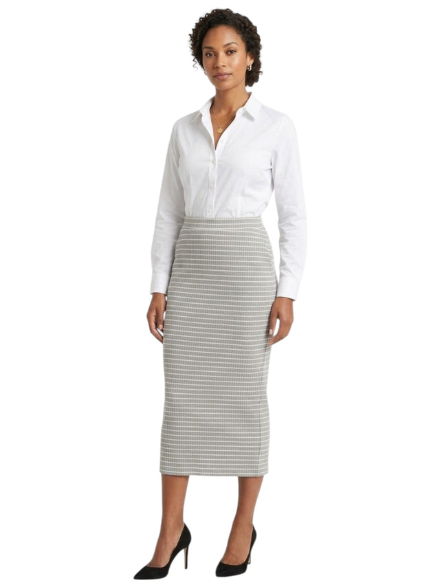 Image for Women's Striped Skirt,Grey