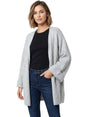 Image for Women's Plain Knitted Cardigan,Grey