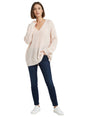 Image for Women's Textured Knitted Sweater,Beige