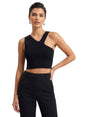 Image for Women's Ribbed Crop Top,Black