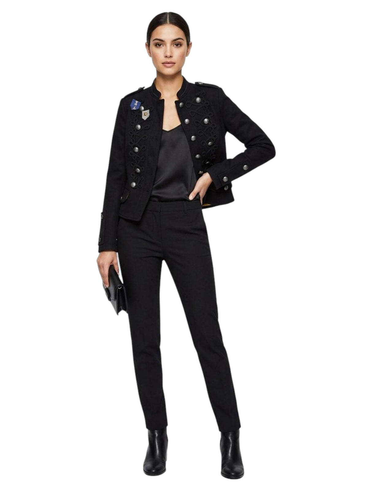 Image for Women's Textured Jackets,Black
