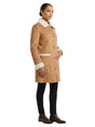 Image for Women's Plain Faux Fur Coat,Brown