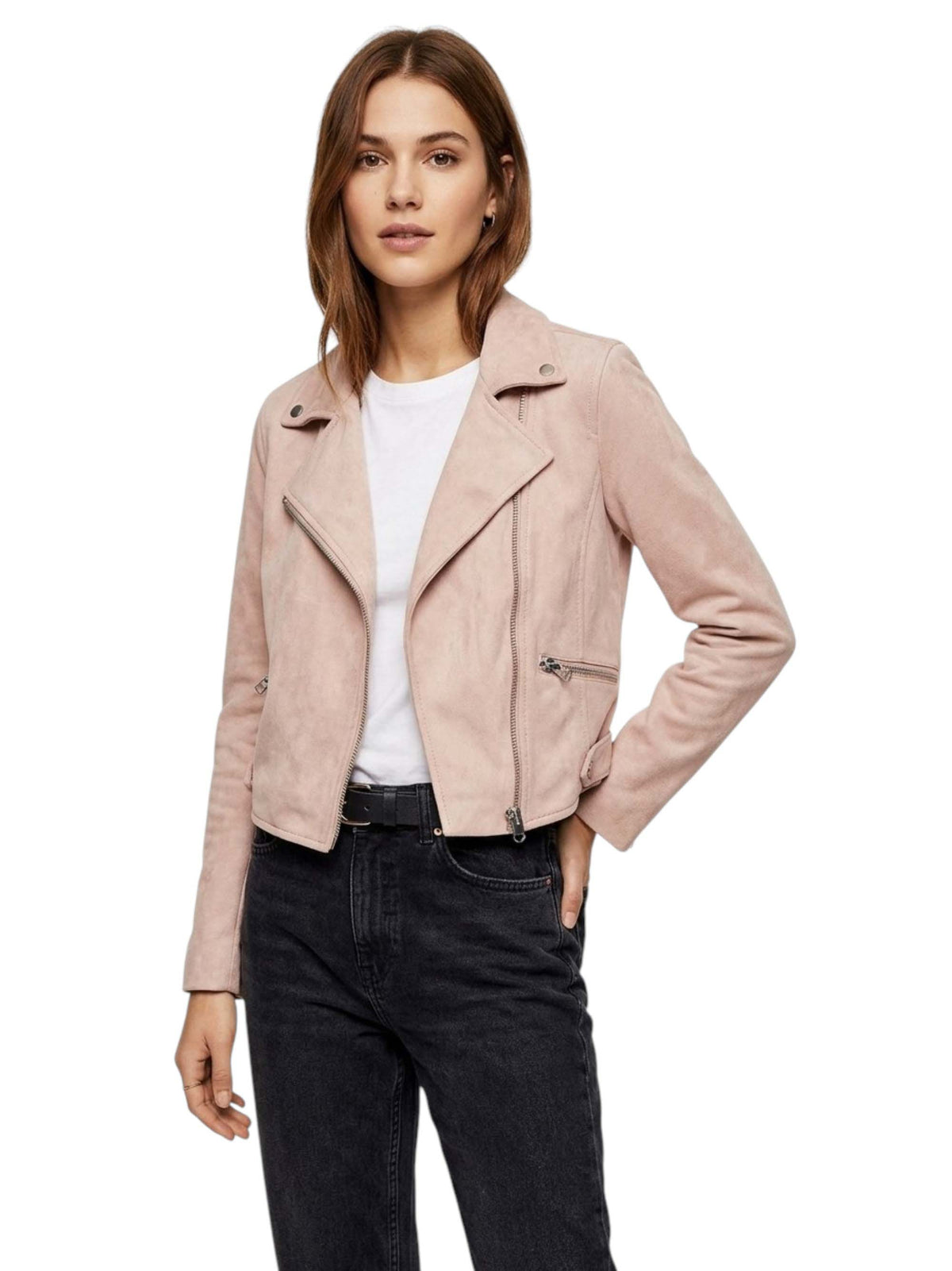 Image for Women's Plain Velvet Jacket,Pink