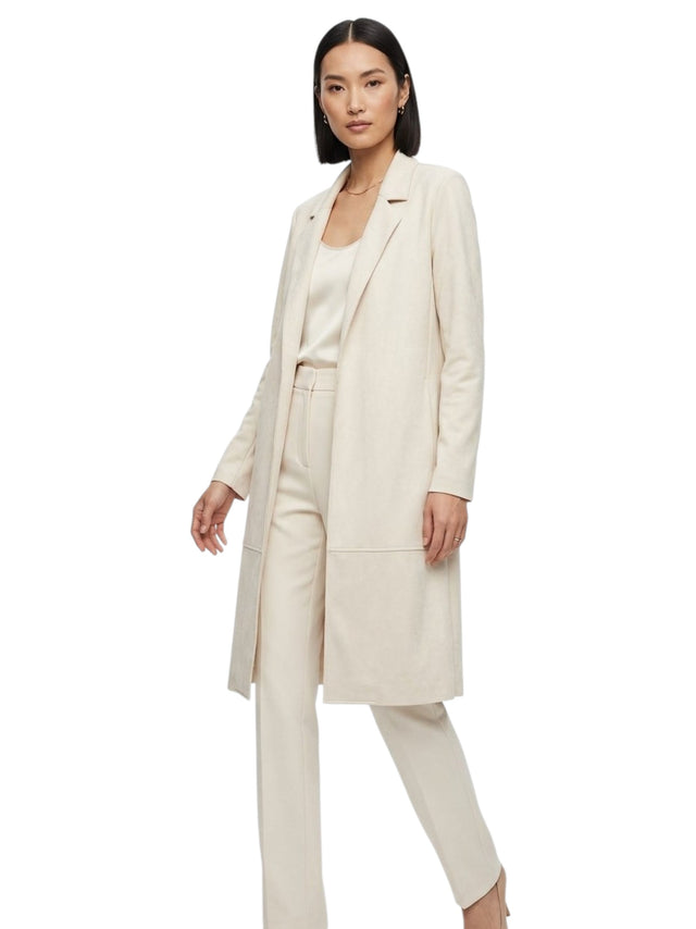 Image for Women's Plain Velvet Coat,Light Beige