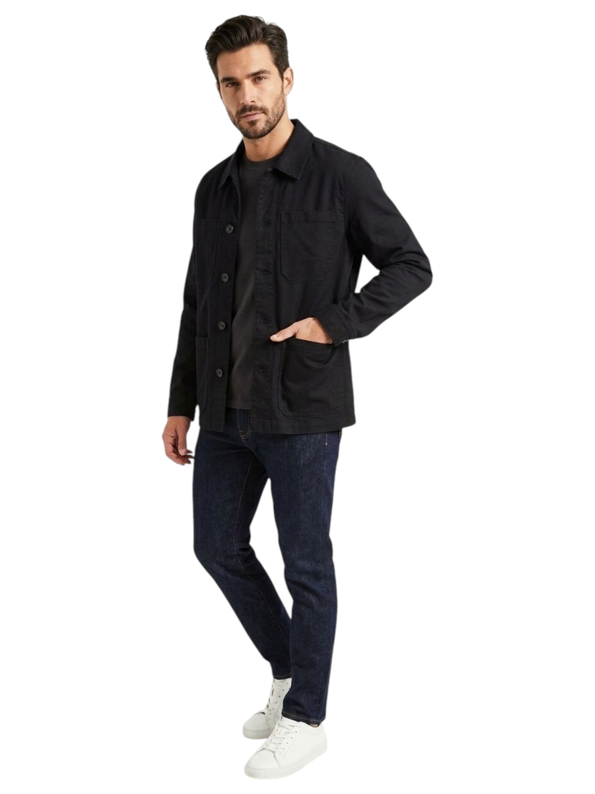 Image for Men's Plain dress Shirt,Black