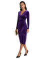 Image for Women's Plain Velvet Dress,Mauve