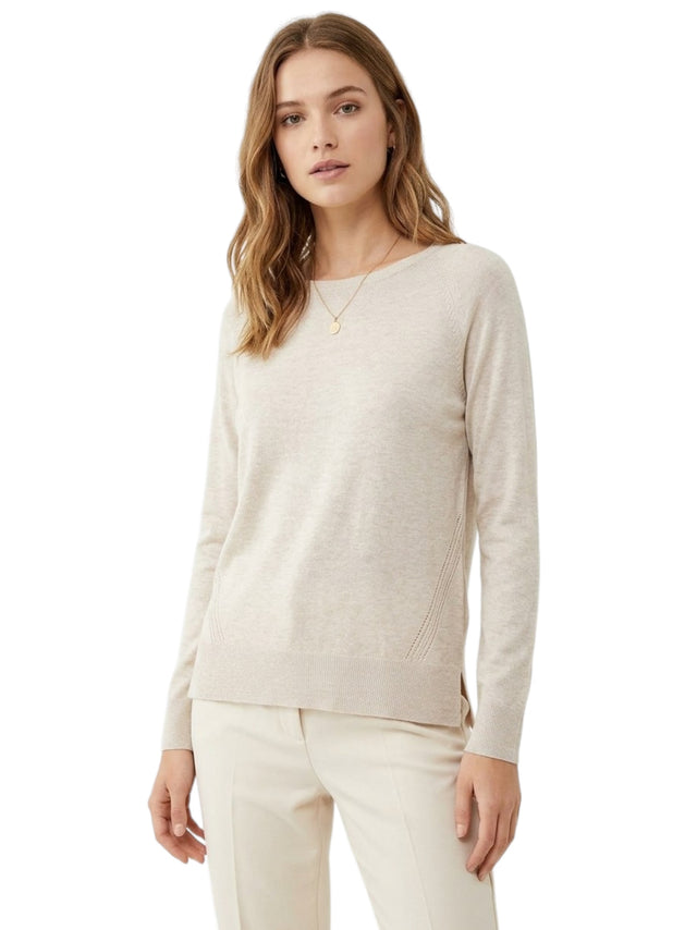 Image for Women's Plain Sweater,Beige