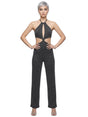 Image for Women's Ribbed Gliter Jumpsuit,Black