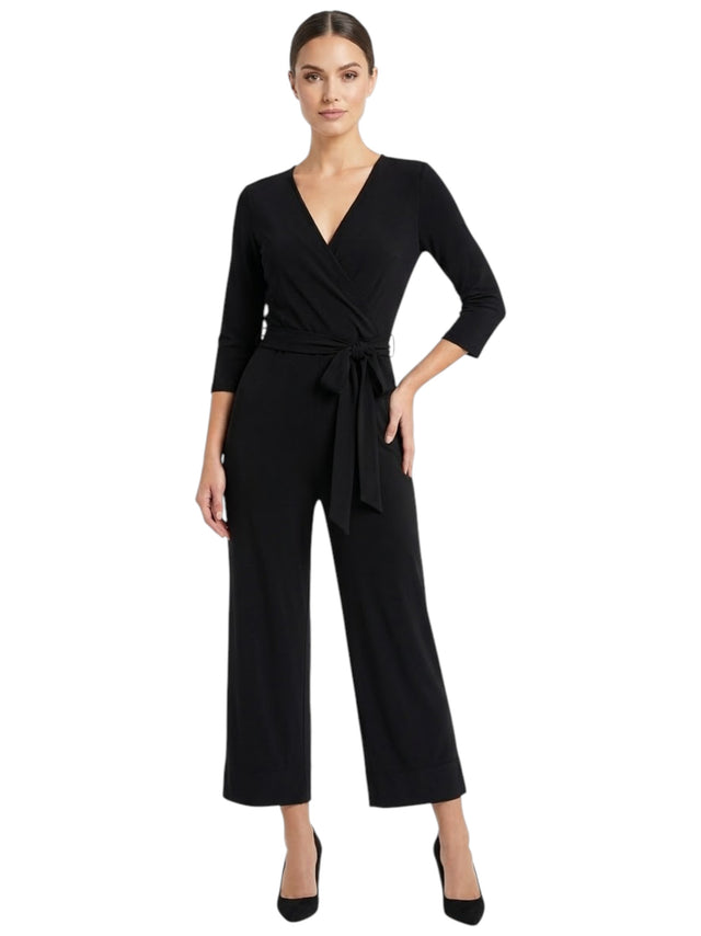 Image for Women's Plain Solid Jumpsuit,Black