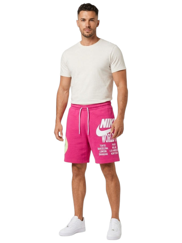 Image for Men's Brand Logo Printed Short,Hot Pink