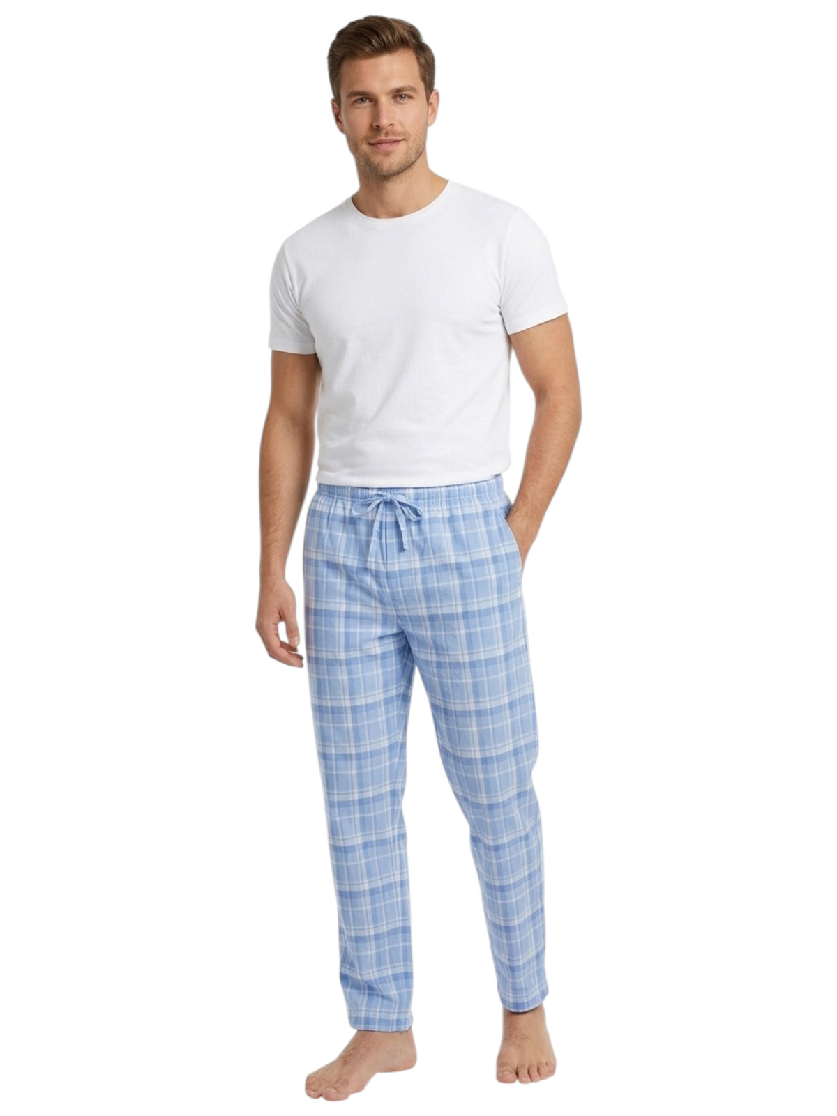Image for Men's Plaid Sleepwear Pant,Blue