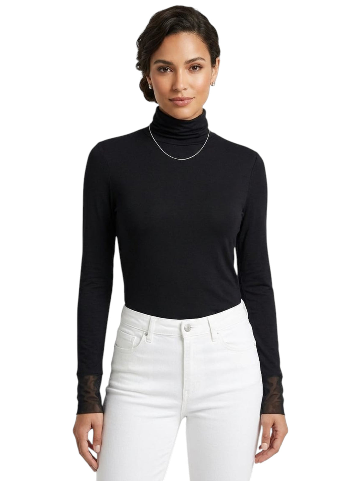 Image for Women's Plain Solid Top,Black