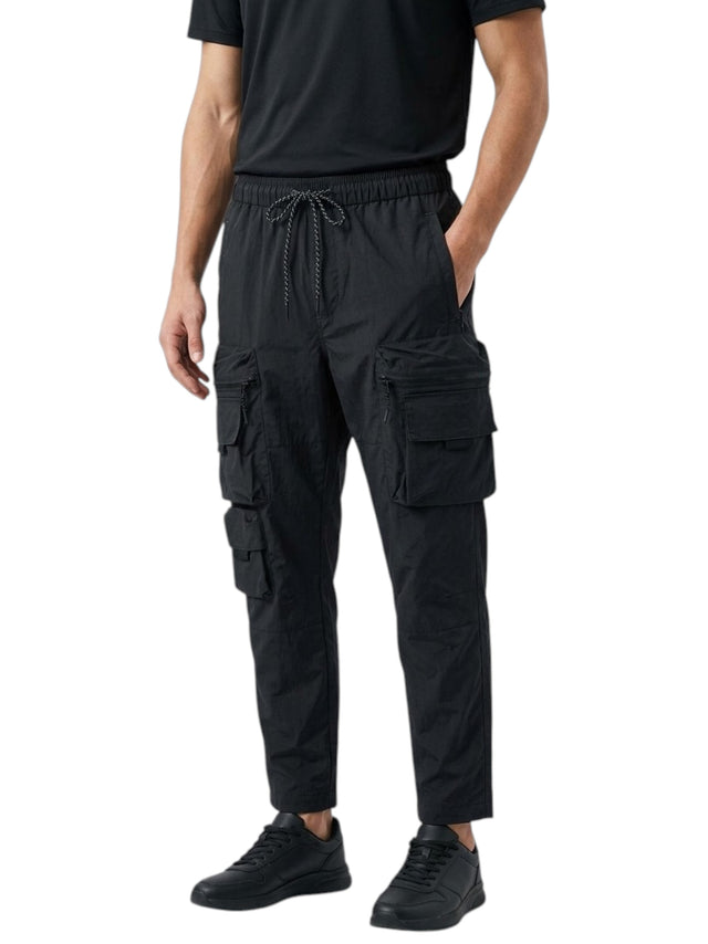 Image for Men's Plain Solid Cargo Pant,Dark Grey