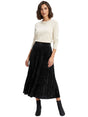 Image for Women's Plain Velevt Skirt,Black