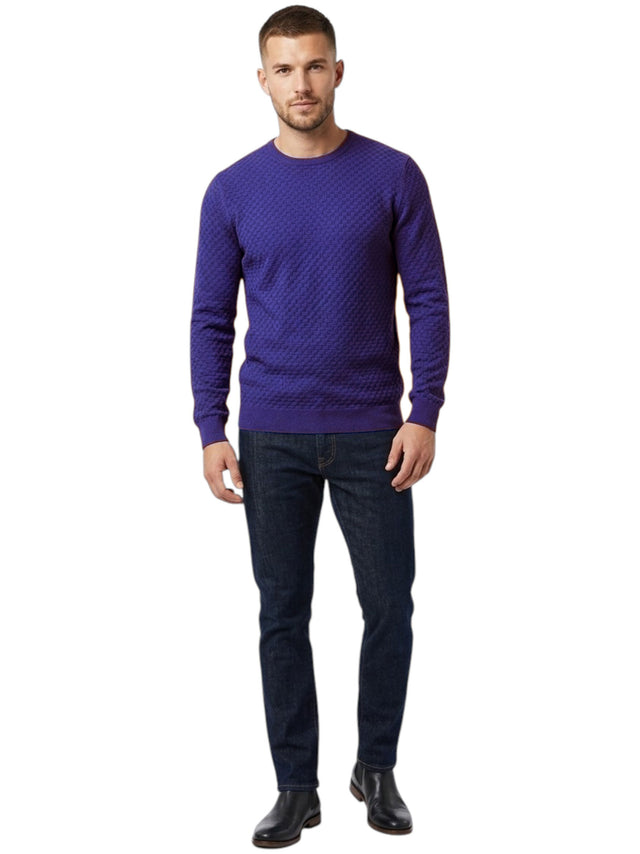 Image for Men's Textured Sweaters,Purple